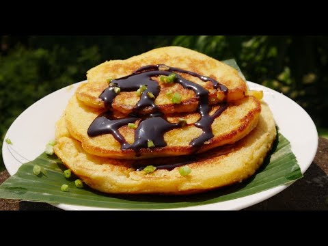 yt 98308 How to make pancake Pancake with chocolate Pancake making in my village - How to make pancake!! Pancake with chocolate!! Pancake making in my village!![នំផេនខេក]