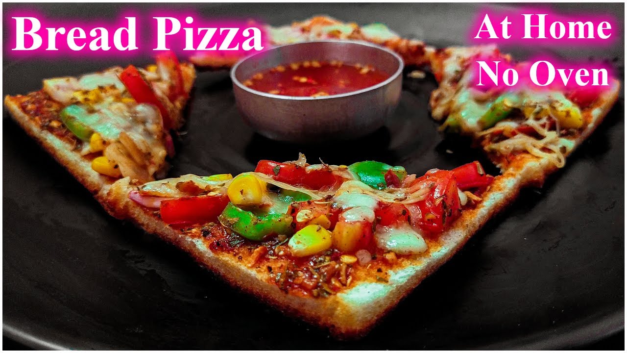 Bread pizza recipe how to make bread pizza bread pizza on tawa