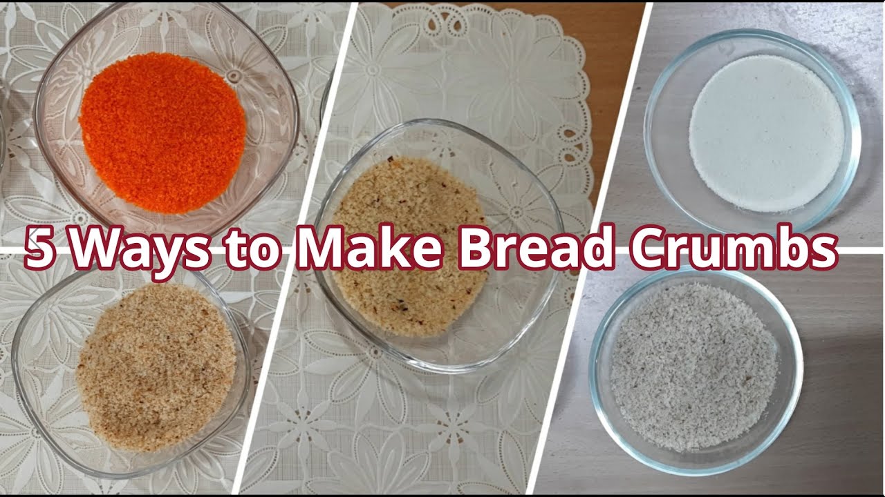 5 Ways to Make Bread Crumbs/ 5 Types of Bread Crumbs/ » Video Bakery