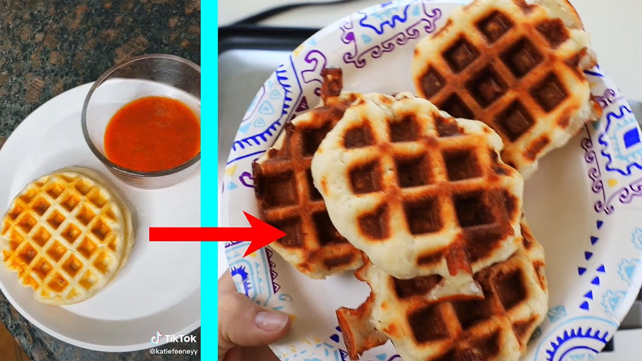 Tiny Waffles Recipe from TRYING Crazy TIK TOK Food Hacks and Cooking