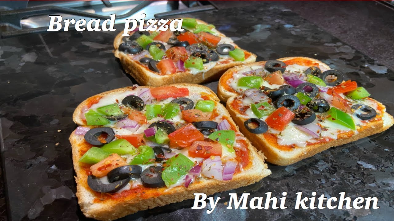 Bread pizza on tawa without oven/ how to make bread pizza in tamil