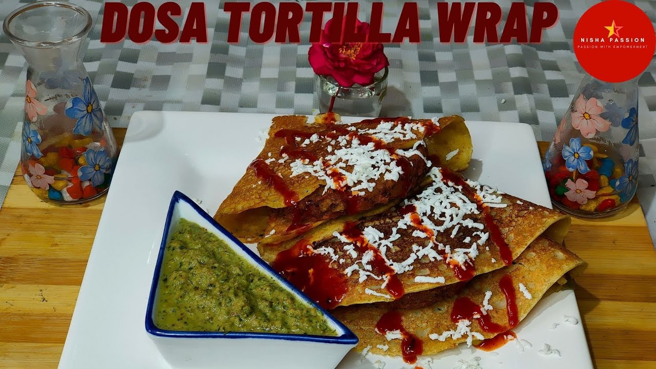 Instant bread dosa tortilla wrap How to make bread dosa tortilla